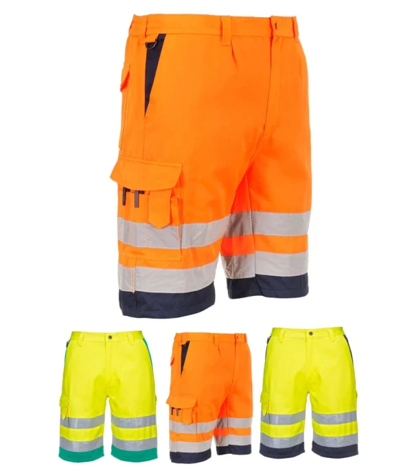 Portwest L043 - Hi-Vis Lightweight Polycotton Shorts